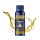 Silberfarbene 250 ml Aluminiumflasche mit ICEPAW Dorschoel fuer Hunde